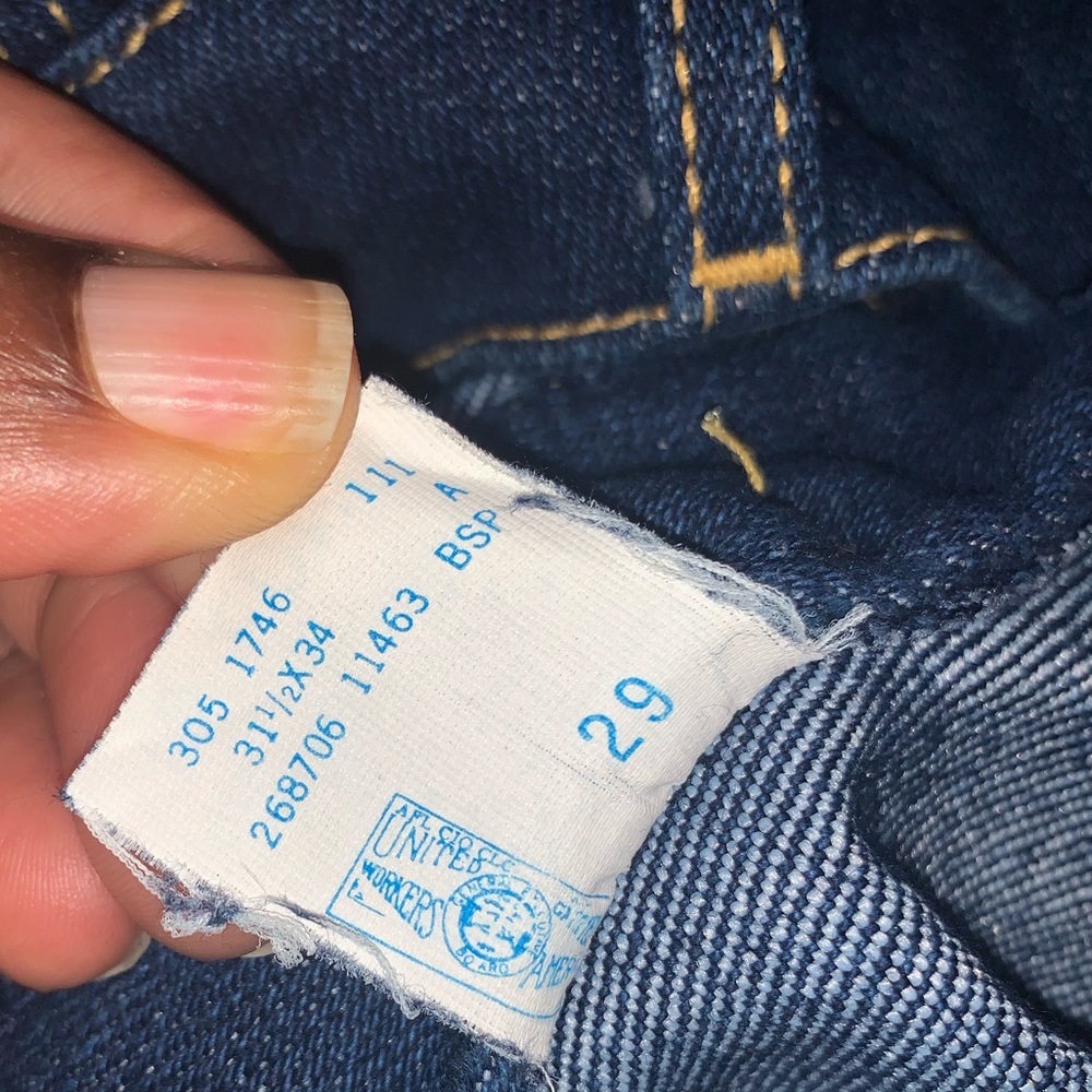Vintage 60's 70s LEE RIDERS Selvedge Denim Sanforized Workers Union Made Jeans - Picture 9 of 10